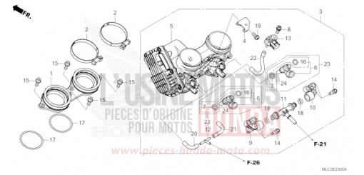 CORPS DE PAPILLON XL750T de 2026